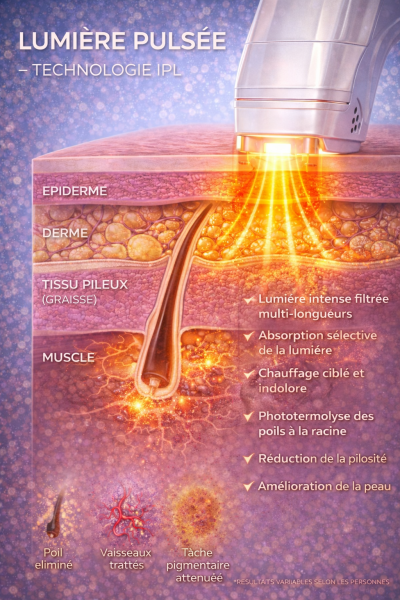 Traitement IPL lumière pulsée visage à Agadir pour améliorer l’éclat de la peau et réduire les imperfections chez Beauty Center For You